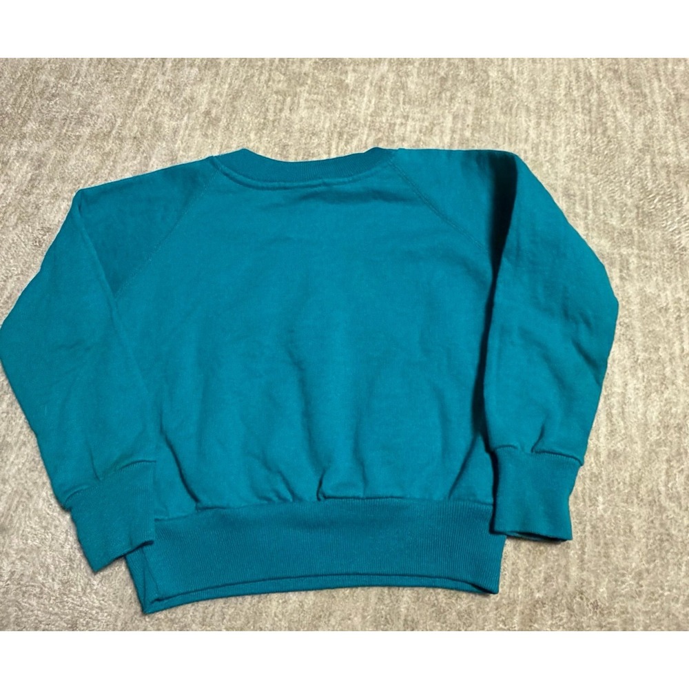 Vintage Miami Dolphins Toddler Sweatshirt 2T NFL Crewneck Made USA Teal - Picture 4 of 4